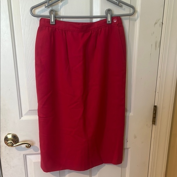 Pendleton Red Pencil Skirt - Picture 2 of 7